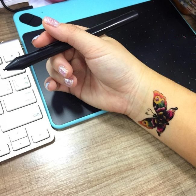 蝴蝶纹身图片   美感十足的蝴蝶纹身图案