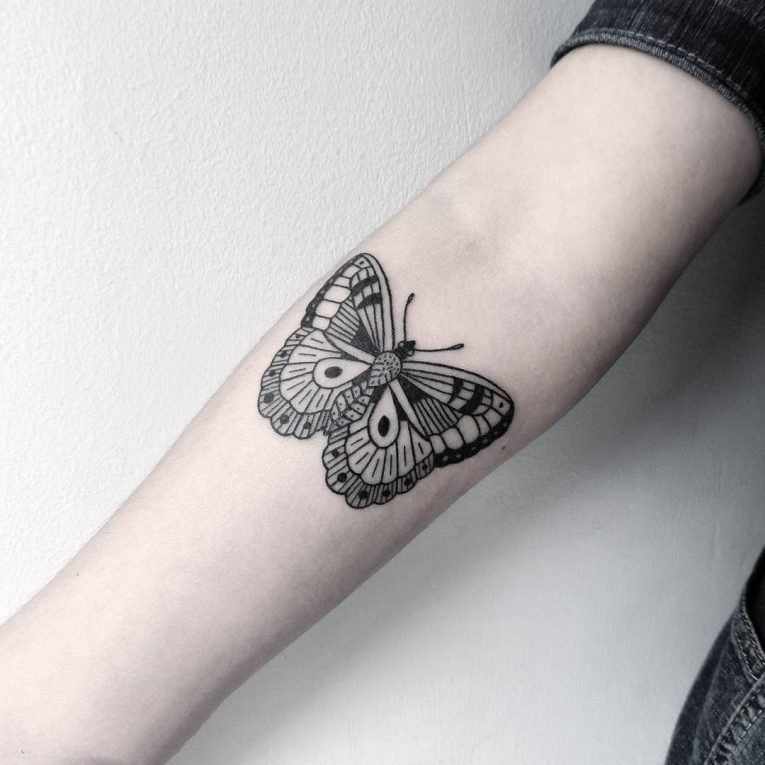 蝴蝶纹身图片   美感十足的蝴蝶纹身图案