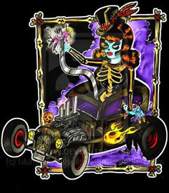 时尚很酷的school美女纹身手稿