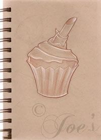 潮流精美的冰激凌口红纹身手稿