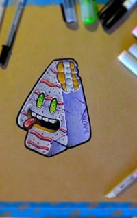 时尚经典的雪糕纹身手稿