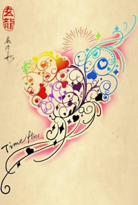 一款唯美时尚的图腾藤蔓纹身图案