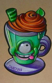 时尚经典的一款冰激凌纹身手稿