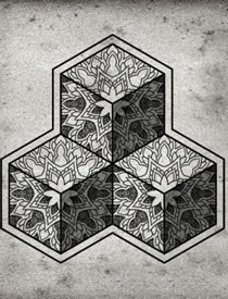 一款经典潮流的几何纹身手稿