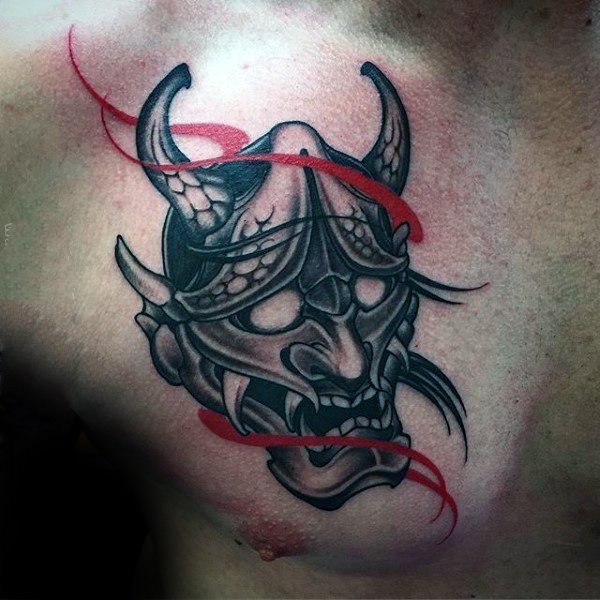 般若面具纹身   气势汹汹的般若面具纹身图案