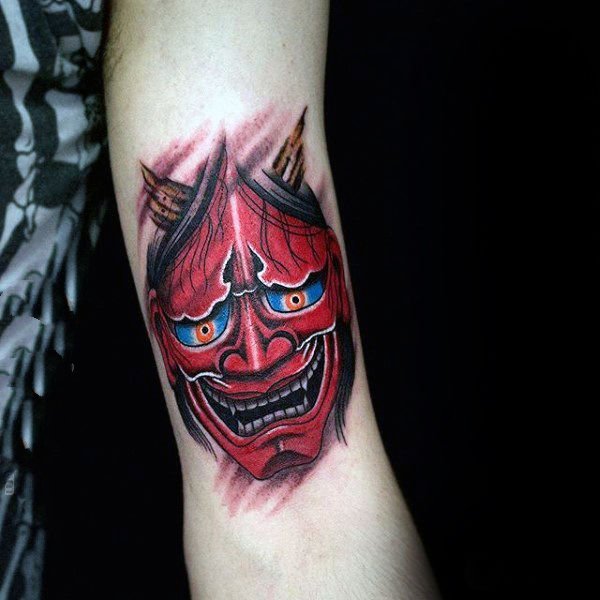 般若面具纹身   气势汹汹的般若面具纹身图案