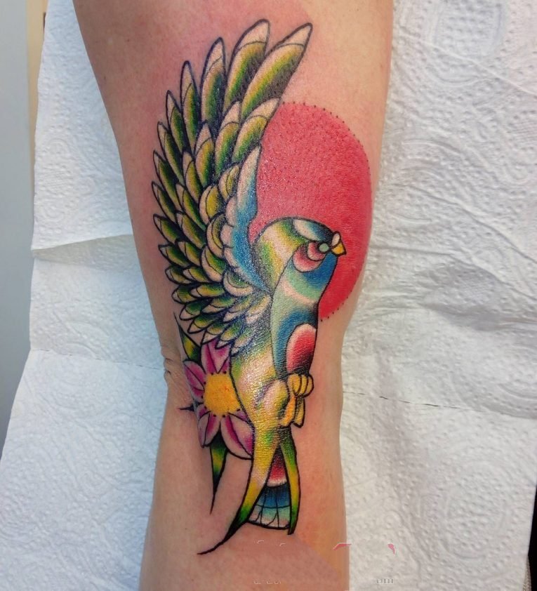 纹身鸟  羽翼丰满的鸟纹身图案