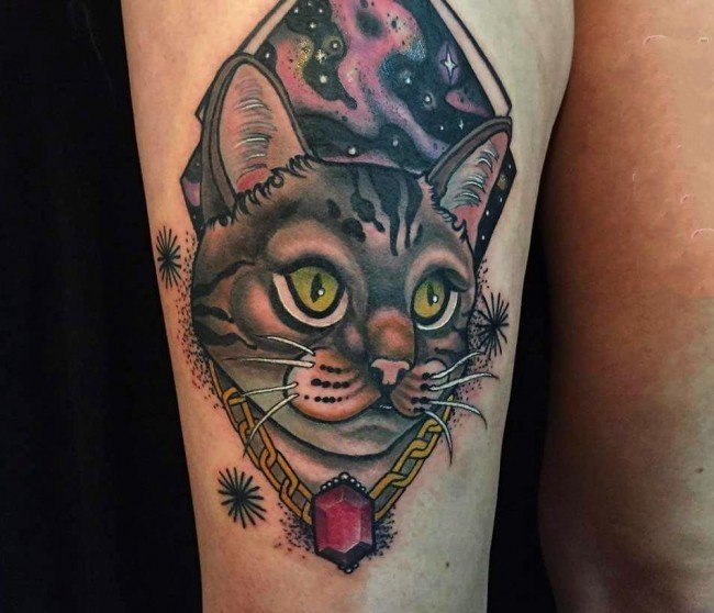 小猫咪纹身  淘气而又灵巧的小猫咪纹身图案