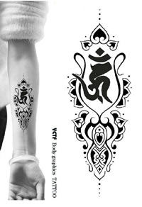手部图腾梵文纹身图案