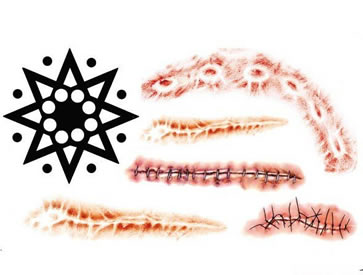 唯美的疤痕纹身图案