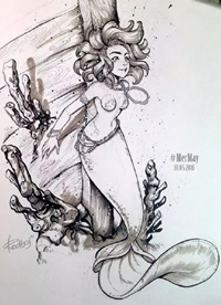 一组20张美人鱼纹身手稿素材图片缩略频道推荐图