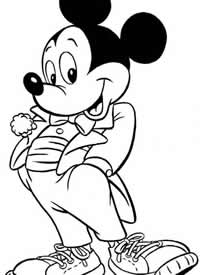 一组10张米老鼠纹身手稿素材图案