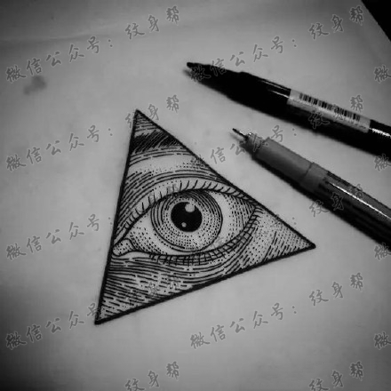 19张一组上帝之眼纹身手稿图案素材
