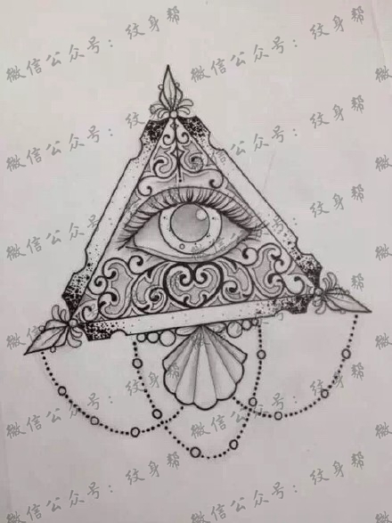 19张一组上帝之眼纹身手稿图案素材