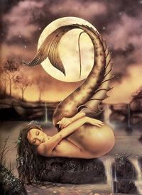 唯美的美人鱼纹身手稿图案缩略频道推荐图