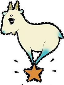 简单的羊纹身图案