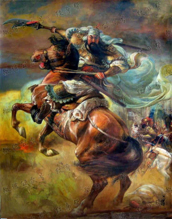 霸气关公纹身图案