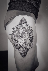 公牛头纹身  气势磅礴的公牛头纹身图案