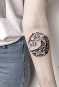 海浪纹身 愿你的心如海般辽阔