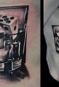 骰子纹身图案   多款色调暗沉的骰子纹身图案