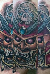 日本武士纹身  多款彩绘的日本武士纹身图案