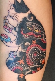 小猫咪纹身  设计感十足的小猫咪纹身图案