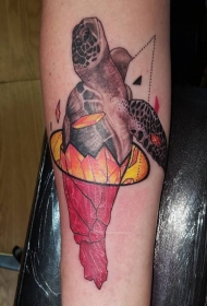 乌龟纹身图案   寿高年长的乌龟纹身图案