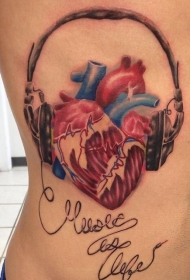 音乐纹身图案 悦耳动听的乐器纹身图案