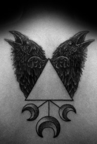 乌鸦纹身图   个性设计的乌鸦纹身图案
