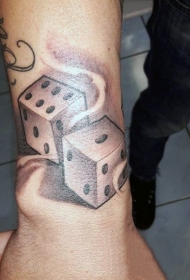 骰子纹身图案    多款写实的骰子纹身图案