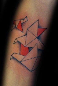 纹身图案线条图   多款样式时尚的折纸纹身图案