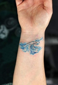 纹身浪花  汹涌澎湃的浪花纹身图案