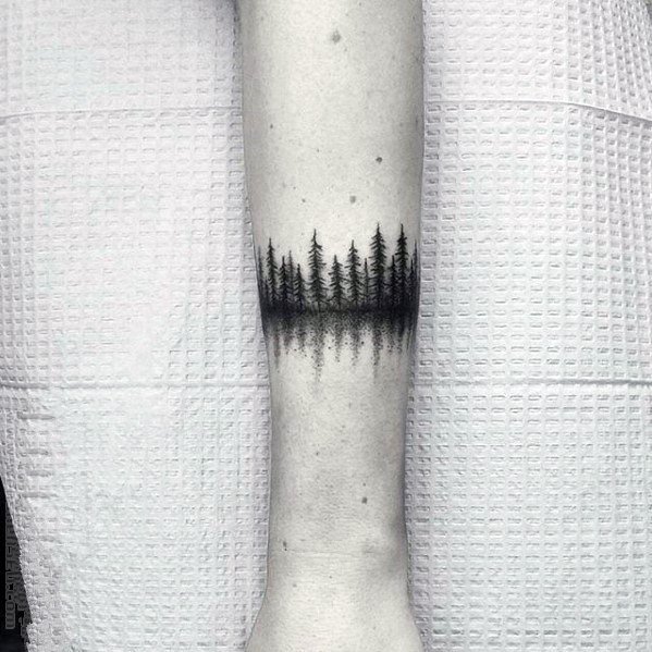 纹身树木的图像   郁郁葱葱的树木图像纹身图案