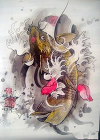 传统年鉴纹身手稿