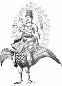 一款经典佛纹身手稿图案