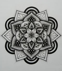 推荐一款梵花纹身图案