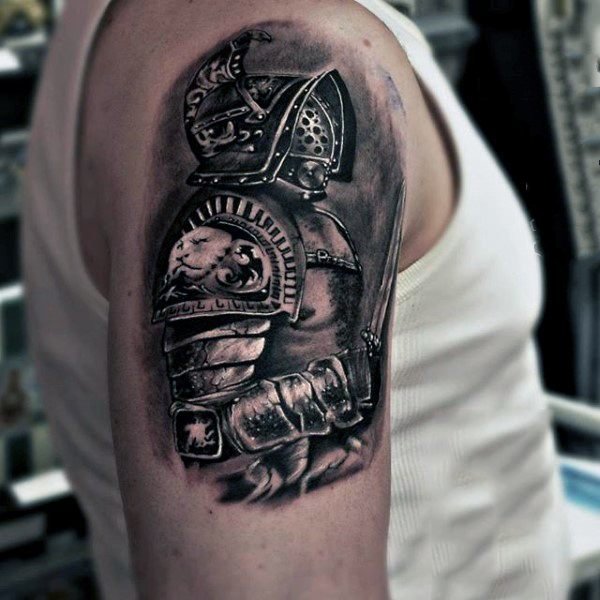 罗马战士纹身   英勇无敌的罗马战士纹身图案