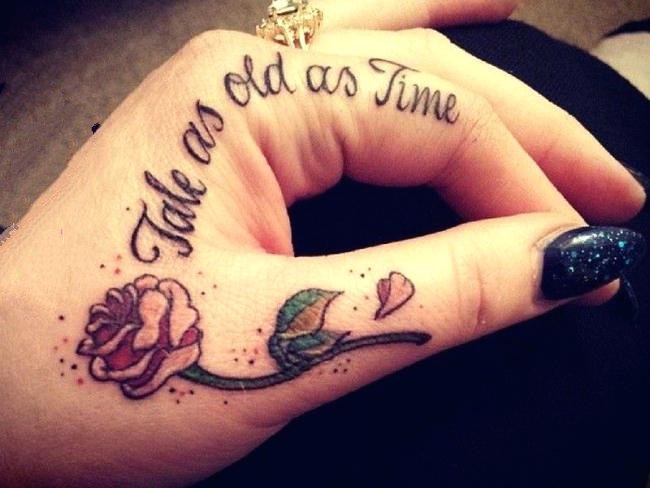 手部纹身图  多款黑色的手部纹身图案