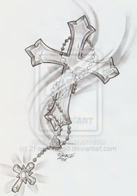 简单的十字架纹身手稿图案缩略频道推荐图