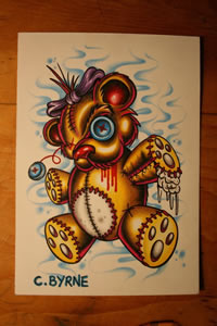 破布熊纹身手稿图案