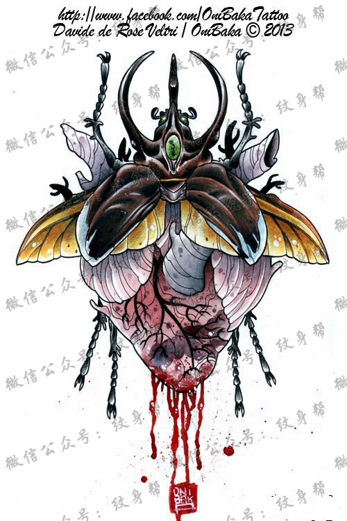 个性的心脏纹身图案