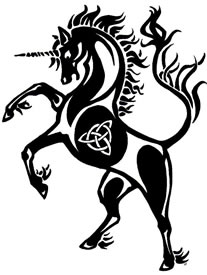 图腾的独角兽纹身图案