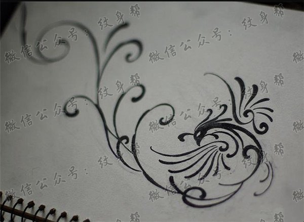 个性的图腾凤凰纹身图案