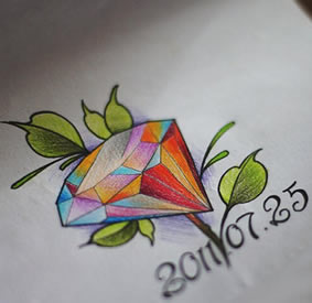 彩色钻石手稿图案缩略频道推荐图