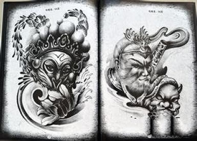 超酷的齐天大圣孙悟空纹身手稿图案