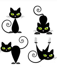 一款猫咪纹身图案