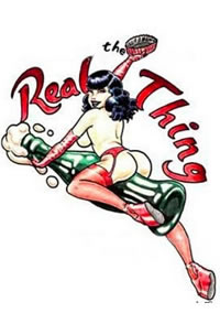 酷帅的女郎纹身手稿图案