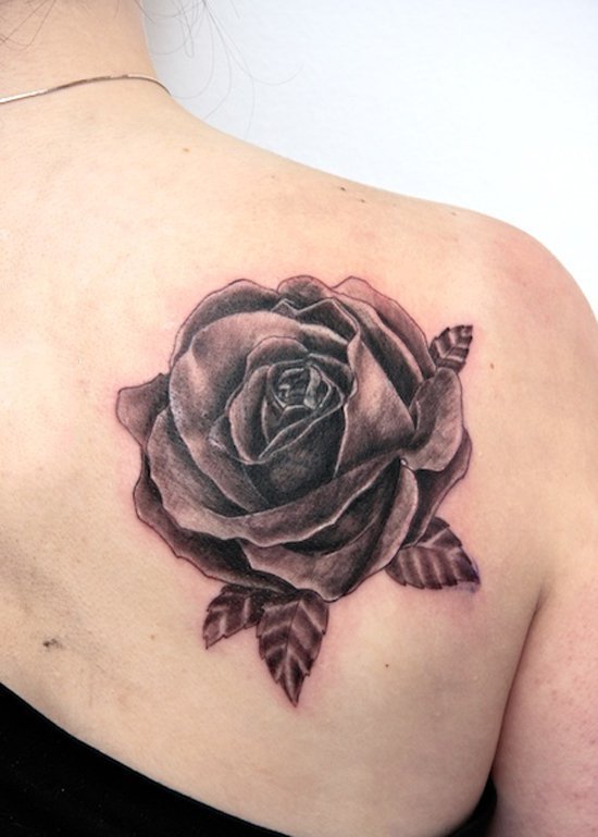 玫瑰纹身图   娇艳多姿的玫瑰纹身图案