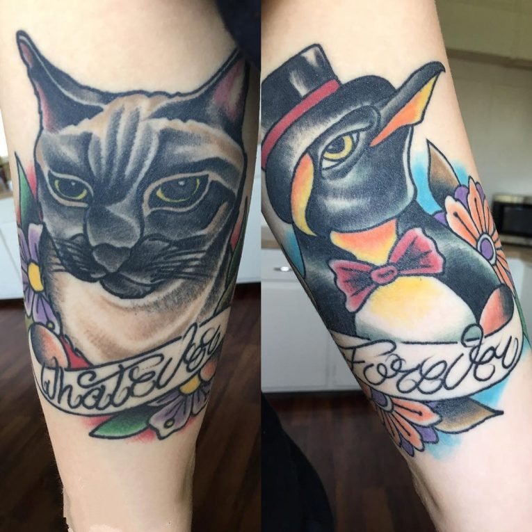 企鹅纹身图   形象呆萌的企鹅纹身图案