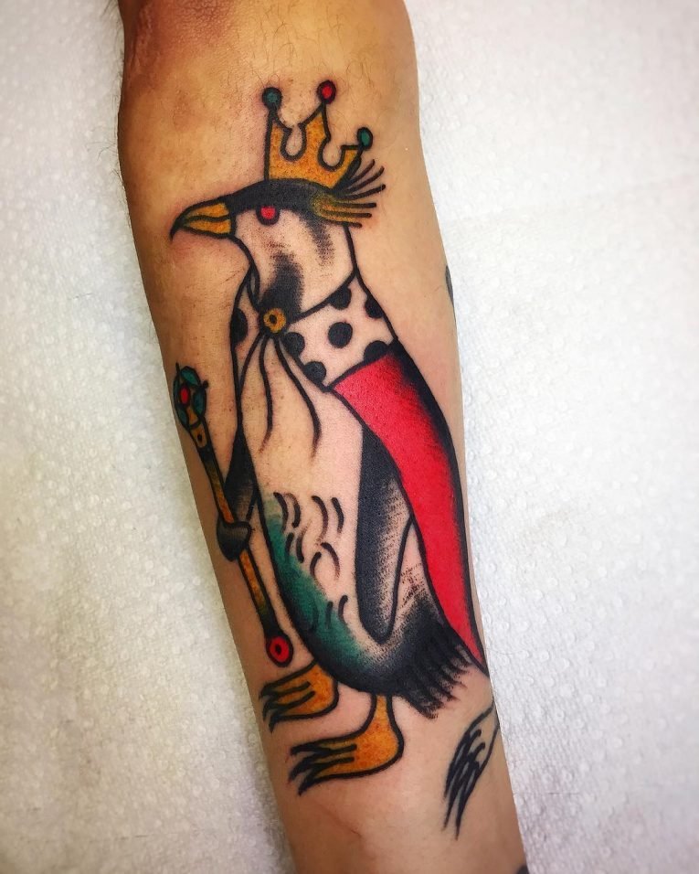 企鹅纹身图   形象呆萌的企鹅纹身图案